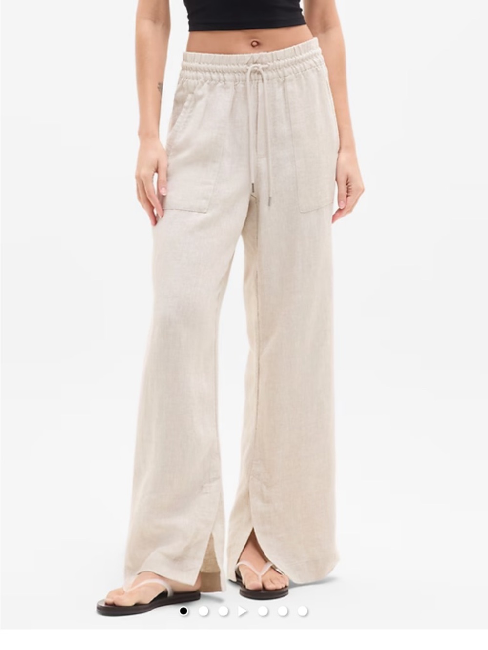 Athleta Retreat Linen Wide Leg Pants